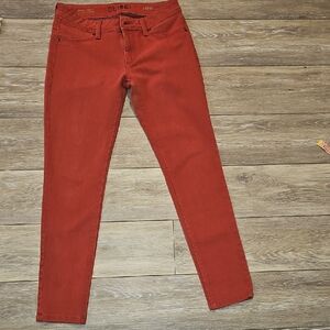 DL1961 Women's Vibrant Skinny Jeans, Tobasco/Red, Emma Style, Size 28